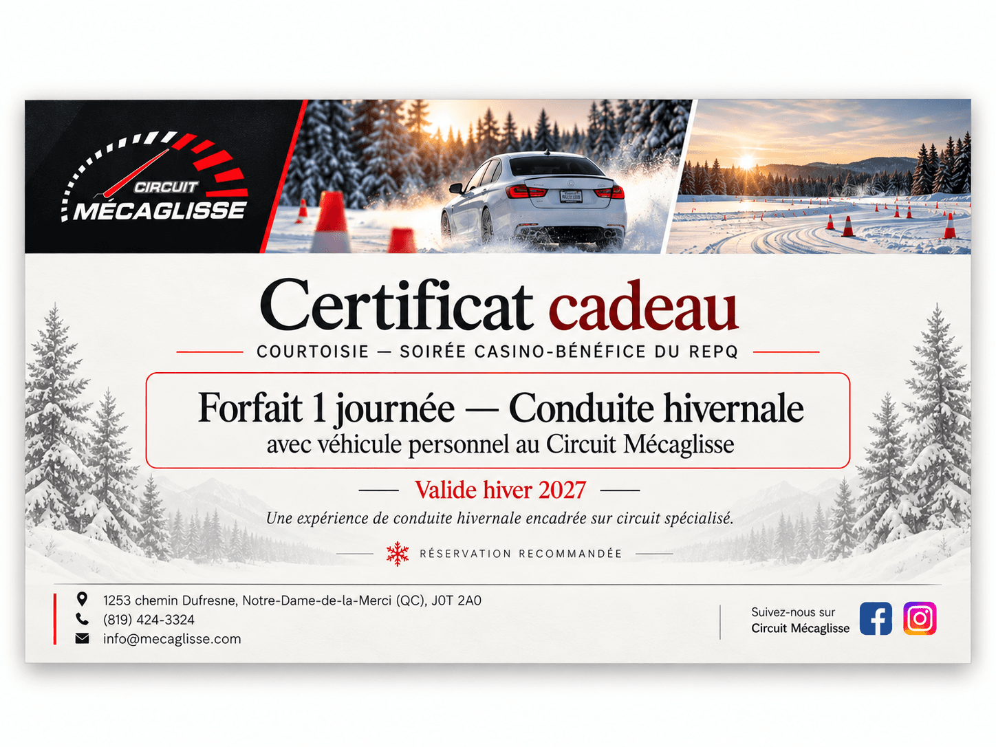Journée de conduite hivernale